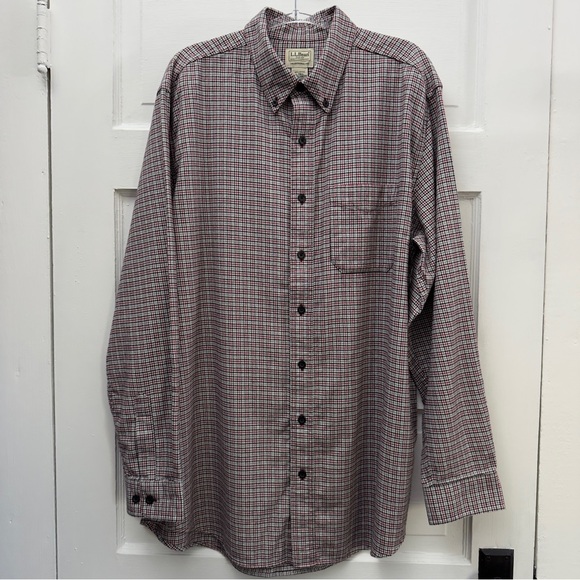 Other - Warm Flannel Button Up Shirt L.L.Bean Men’s L Tall Plaid